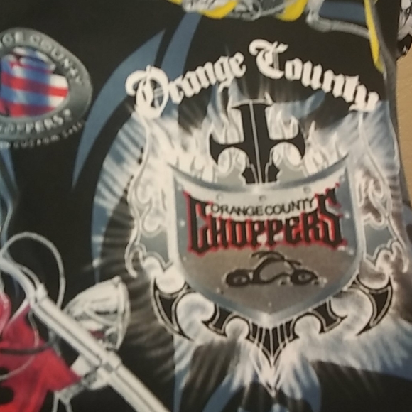 OCO Orange County Chopper Button Front Shirt Sz XL - Picture 5 of 6